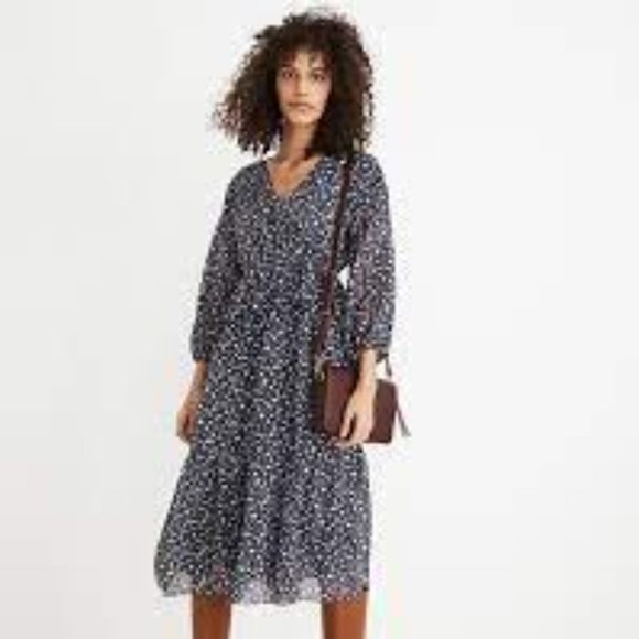 Madewell Tie-waist Midi Dress in Harvest Vine - Picture 2 of 4